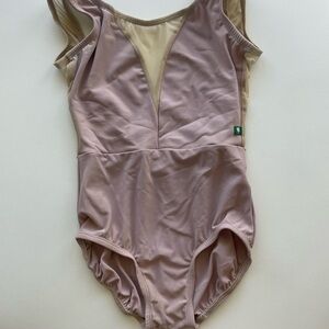 Lucky Leo Dancewear Leotard Light Pink with Nude Mesh